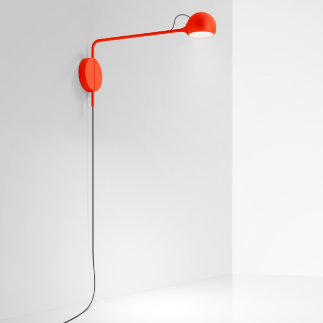 Artemide Ixa Wall Plug Aluminum wall lamp with plug LED 9W L 49,2 cm 