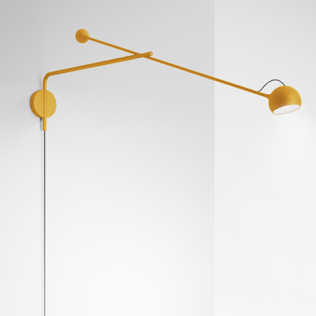 Artemide Ixa Wall L Plug Aluminum wall lamp with plug LED 9W L 67,4 cm